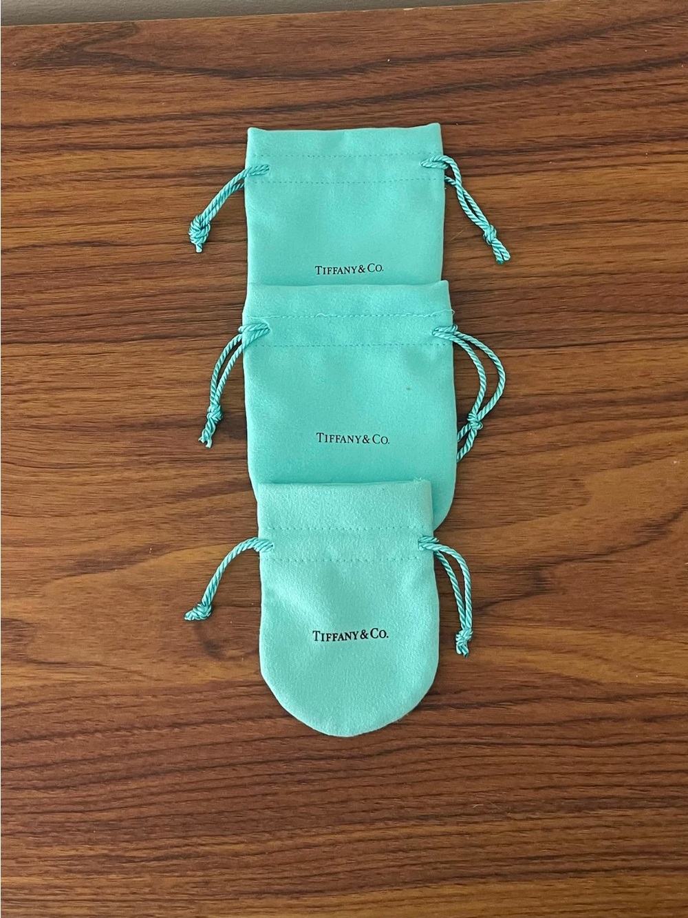 Tiffany & Co. Small Drawstring Pouches in Tiffany Blue (Set of 3)